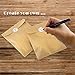 Fit Meal Prep [200 Bags and 200 Stickers Pack] 8.5 x 6 Inch Kraft Wax Paper Sandwich Bags and White Round Sticker Label - Unbleached Biodegradable Deli Wrap Sheet Food Grade Grease Resistant