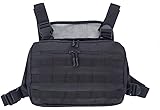 Saigain Molle Pouch Radio Rig Chest Harness Bag Holster Holder Work Vest Rig Tactical Combat Multi-Purpose Concealed EDC Carry Pouch(Rescue Essentials) (Moll with Multi-Function Pocket)