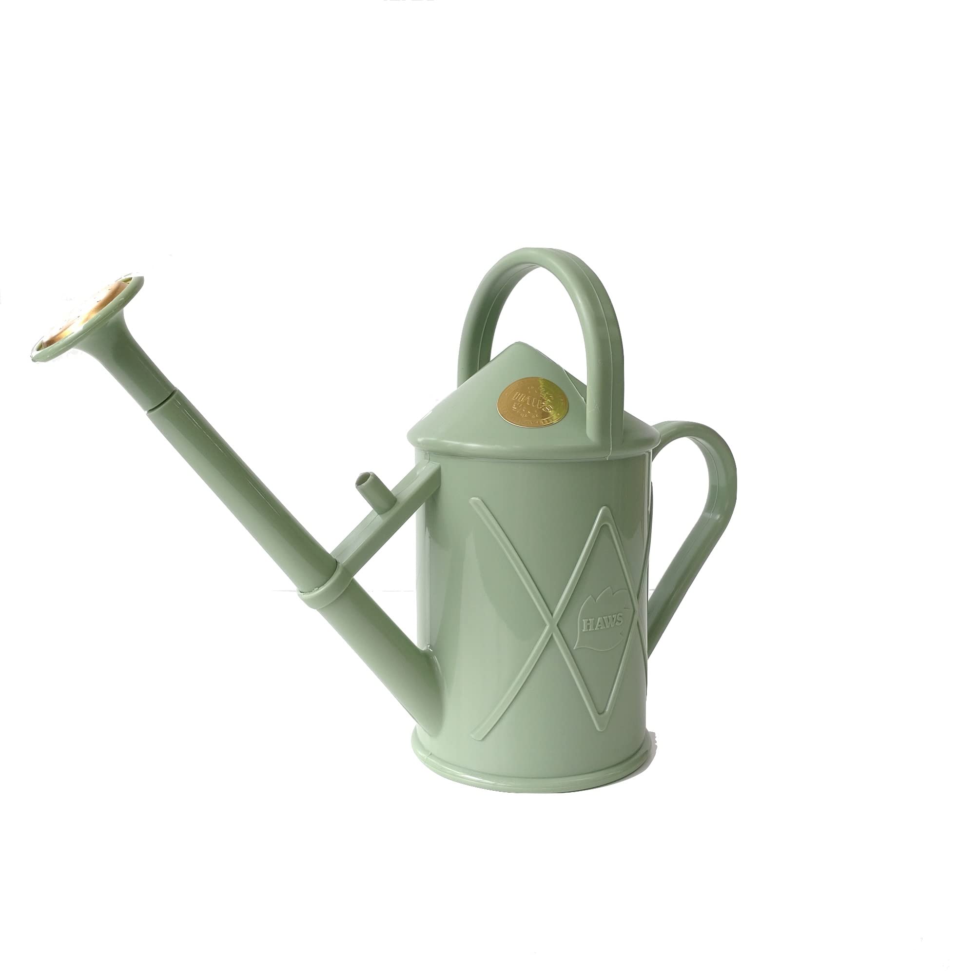 Indoor Plastic Watering Can | The HAWS The Bartley Burbler - Two Pint | Pot Waterer | Fine Spray Rose - Sage