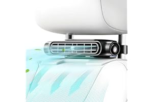 Keweis Car Fan Seat Cooling Fan, USB Car Headrest Fan for Front Rear Seat, Car Fan for Backseat, USB Powered 3 Speeds Portable Car Cooling Fan for SUV, RV, Vehicles (Black)