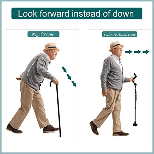 S WIDEN ELECTRIC Trekking Poles Collapsible Hiking Poles Lightweight Walking | Old Man's Crutches | 360 Â°Adjustment FoldingÂ Cane | Portable Self-Standing Hand Walking Stick for Men Women