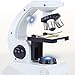 AMSCOPE-KIDS Microscope for Kids Science Kit Beginner's Microscope Kit with LED 80X 200x and 450x Magnification Kids Science Toy Educational Toy Birthday Gift Blue/White