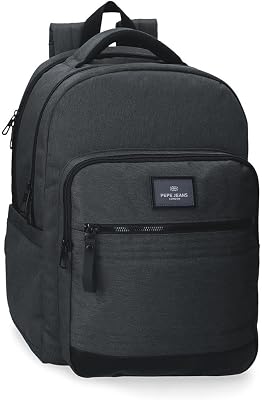 Whitton Sac à dos pour ordinateur portable 15,6 pouces Noir 31 x 44 x 15 cm Cuir synthétique et polyester by Joumma Bags