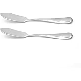 ERCRYSTO Stainless Steel Butter Knife, Set of 2, Butter Spreader, Breakfast Spreads,Cheese and Condiments