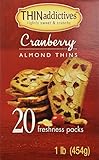 Thin Addictives, Thinaddictives Cranberry Almond 16 Oz: 20 Freshness Packs: 2 Boxes