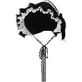 BPURB Victorian Lace Bonnet Colonial Pioneer Hat for Halloween Costume