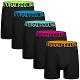 Natural Feelings Mens Underwear Boxer Briefs Cotton Stretch Regular Long Leg Boxer Briefs Underwear Men Pack