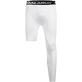 Koalarun One Leg Compression Tights Full Length for Basketball Single Leg Long Pants Sports Base Layer Leggings 1-2 Pack