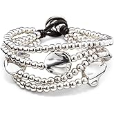 Uno de 50 A BEAUTIFUL MIND Multi-Strand Bracelet | Sterling Silver-Plated, Beads
