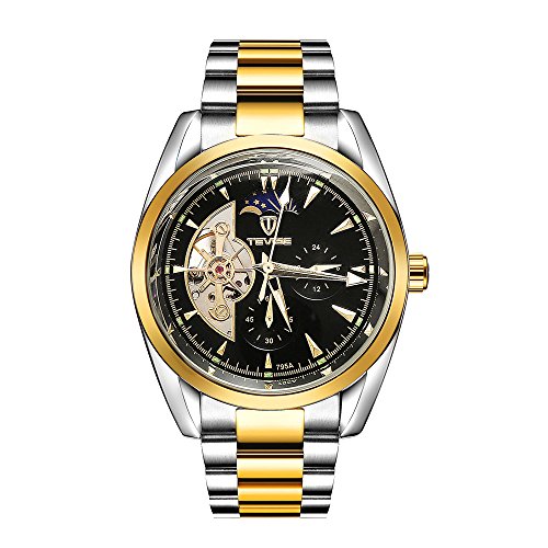 Gavadi men s two tones gold-plated stainless steel nobl…