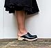 Sandgrens Swedish Low Heel Wooden Clog Mules for Women, US 7-7.5 | Tokyo Black Veg, EU 38