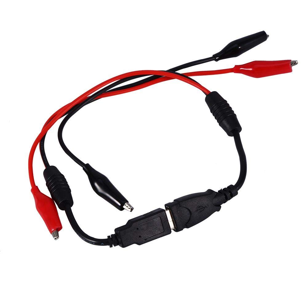 Voltage Capacity Tester, USB Alligator clips Crocodile wire Male female to USB Line Detector Voltage capacity tester