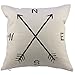 Decorbox Compass Arrow Cotton Linen Square Decorative Throw Pillow Case Cushion Cover 18 x 18''