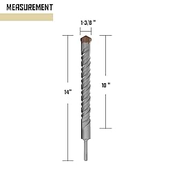 TANG SDS Plus 1-3/8 Inch x 13-3/4 Inch Roatry