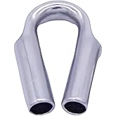 MarineNow Wire Rope Tube Thimble 316 Stainless Steel Choose Size and Quantity (12mm (1/2"), 02-Pack)