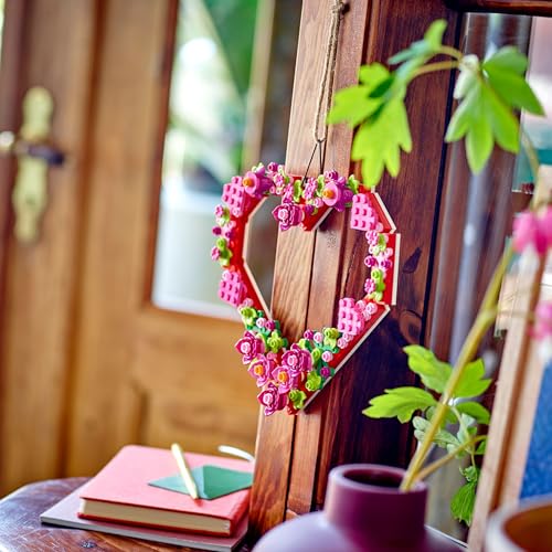 LEGO Iconic Herz-Deko - Spielzeug für Kinder - Geschenk für Mädchen und Jungen ab 9 Jahren - Deko Wohnzimmer - Geschenkidee zum Geburtstag - Modellbau Herz Ornament zum Bauen und Ausstellen 40638 7