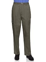 AKA Wrinkle Free Men's Full Elastic Waist Twill Casual Pant