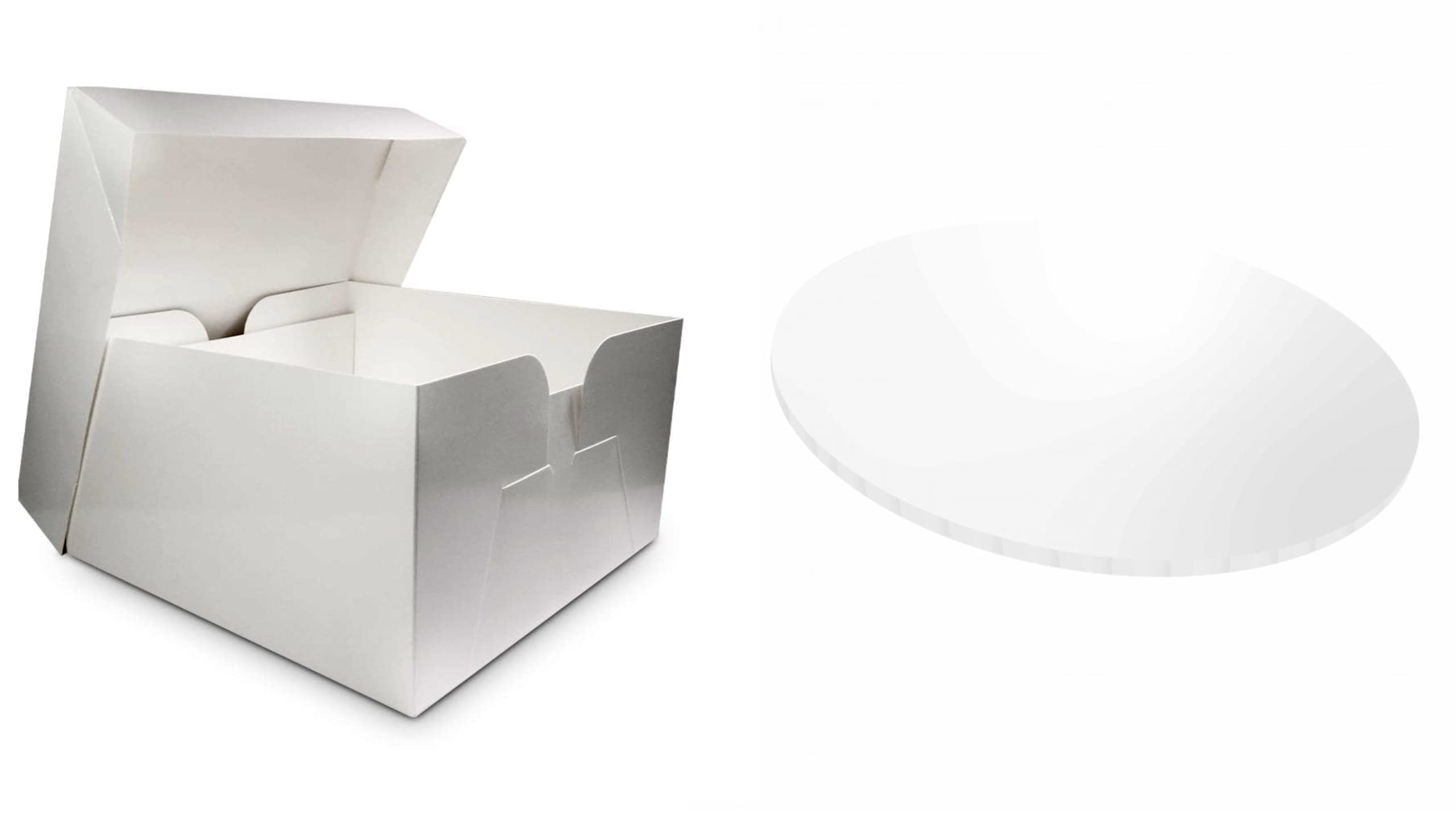 Cake Board and Cake Box - Various Sizes (12" - White Masonite)