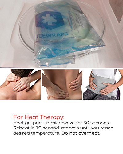 Blue 10x12 Gel Pack Reusable Large Ice Pack, Microwavable Hot Pack, Cooling Pad, Pain Relief First Aid by IceWraps - Thumbnail 6