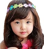 Qandsweet Baby Girl's Long Hair Wig Child Curly Hair Wigs for Little Girl and Kids Take Photo Cosplay (Dark Brown, 44-48CM)