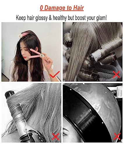 8pcs Hair Volumizing Clips, GetALift Instant Hair Volume Clip, Natural Hair Root Fluffy Clips, Hair Volumizer Clips for Women Girls, Velcro Curly Hair Clips for DIY Hair Styling Tool-Black