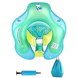 Nicewell Baby Swimming Float Ring - Crotch Strap Safe Underarm Inflatable Floats for Bathtub and Swimming Pool Suitable for 3-12 Month, Size Small