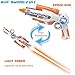 Liberty Imports 2-in-1 Transforming Gun Sword Light Up Saber Space Blaster Weapon for Kids with Lights and Sounds