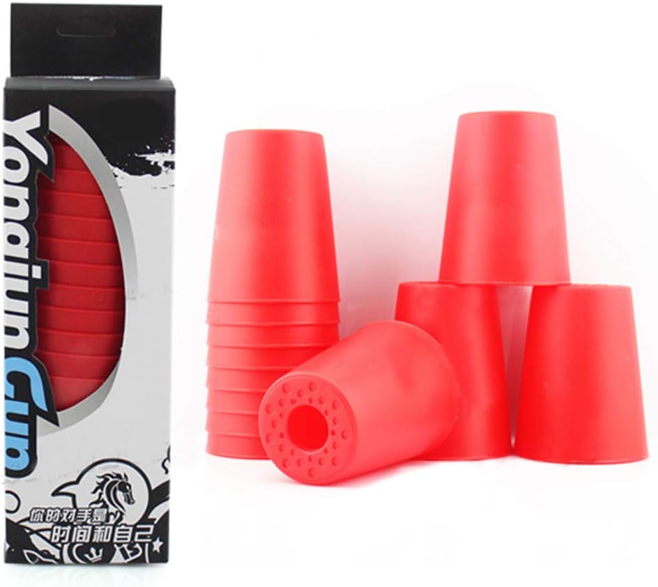 Lawary 12pcs/set Stacking Toys Cups DIY Art Mini Stack Cup Quick Challenge Party Game Toy