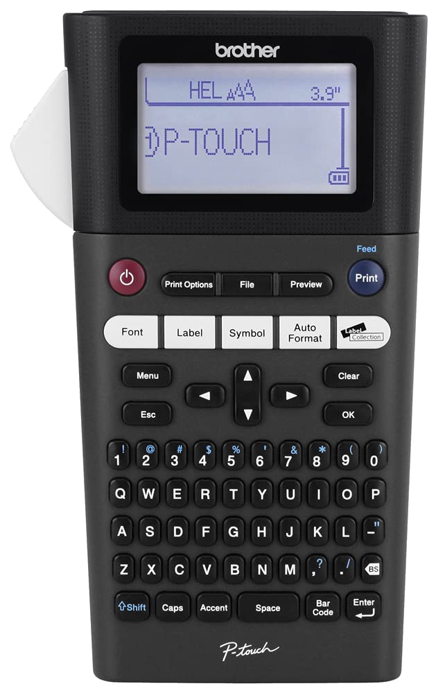 Brother PTHL300LI Etiquetadora recargable para llevar a cualquier parte, negra