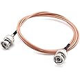 SDTC Tech BNC Male to BNC Male HD-SDI Cable RG316 RF Coaxial Coax Antenna Pigtail Jumper 50 Ohm BNC Connector Adapter (3 feet