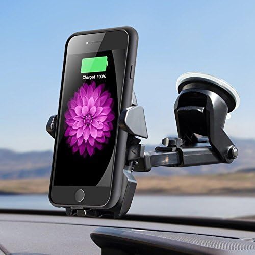 Universal Car Cell Phone Mount Holder for Dashboard/Windshield with 360 Rotation for iPhone 7 7 Plus SE 6s 6 Plus 6 5s 5c se 4s 4 Samsung Galaxy S6 S5 S4 - Black
