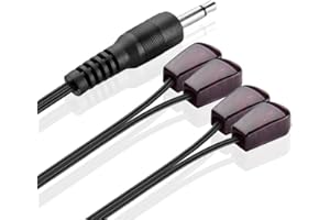 AOOCARE IR Receiver Extender Mini Infrared Emitter Remote Control Extension Cable with 3.5mm Plug for 38-56kHz Xfinity, Spectrum, Comcast, Fios, Denon, Verizon, Motorola, Explorer, Arris (4 Heads, 10FT)