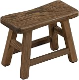 DSFSAEG Wooden Stool Step Rustic Footstool Plant Stand 27x13x21cm view 7