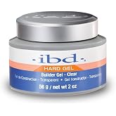 IBD Hard Builder Gel for Nails, Round &ndash; Clear, UV/LED Gels for Nail Extensions &amp; Sculpting Strong Long-Lasting Enhancement for Women, 2 oz, 1 Pack