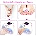 BruRkim 120W Faster Drying UV LED Nail Lamp, LED Gel Nail Dryer with 4 Timer Settings, Automatic Sensor Professional Nail Light Suitable for Fingernails and Toenails, Home and Salon