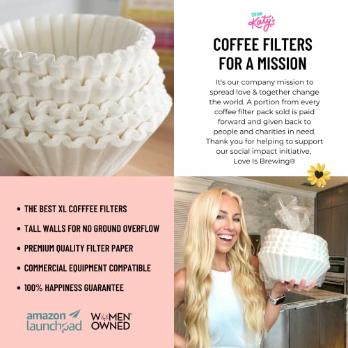 DRINK KATY'S Extra Large Coffee Filters (13 Inch x 5 Inch) Premium, Big