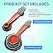 K-ware 10 Pc Nesting Measuring Cups and Spoons Set | Permanent Embossed BPA Free Food Grade Plastic | For Liquids and Dry Ingredients | Modern Color Kitchen Gadgets | Baking and Cooking Utensils