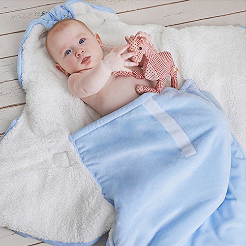 Popular Todllers Baby Outdoor Sleepwear Robes Lovely Bag Newborn Sacks Infant Sleeping Bag Swaddling Blanket,Blue Color For 0-12 Months Newborn Kids