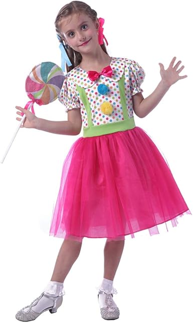 Amazon Com Girls Candy Lollipop Costume Child Kids Halloween Christmas Party Cosplay Dress With Lollipop Clothing