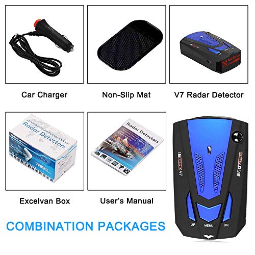 Radar-Detector,Sosanping Laser-Auto-360-Degree-Detection, Voice-Prompt-Speed, Vehicle-Speed-Alarm-System,City/Highway Mode,LED-Display for Cars(FCC)