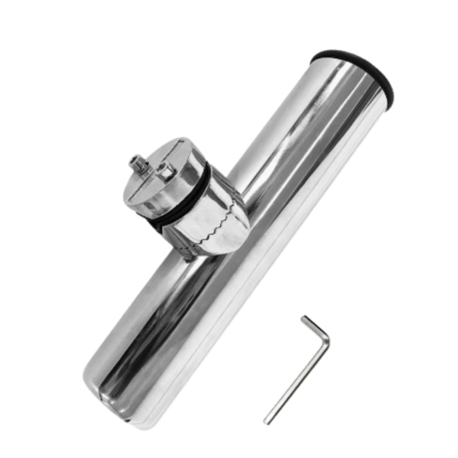 DEWIN Boat Rod Rests, Rod Rest Stainless Steel Boat Fishing Rod Holder Accessory for Rails 1" to 1-1/4"