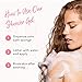 100% PURE Shower Gel, Honey Almond, Sulfate-Free Body Wash, Foaming, Hydrating Body Soap, Organic Body Wash, Gently Cleanses, All Natural Soap, No Artificial Fragrances - 8 Fl Oz
