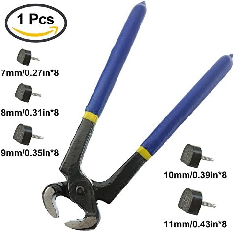 YZDING 20 Pairs Women's High Heel Shoes Replacement Dowels Repair Tips Pin (8/9/10/11/12 mm) With One Heel Pliers for Repairing Shoes