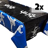 Blue Orchards Karate Party Tablecovers (2), Karate Party Supplies, Party Decorations, Martial Arts Birthday