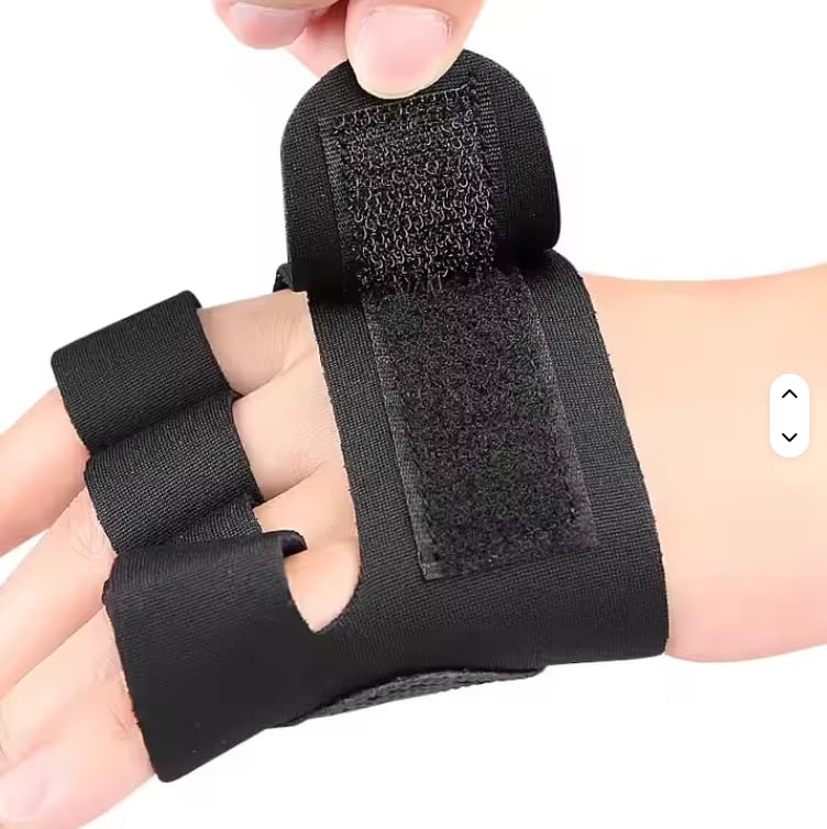 Luva de Academia Unissex, Antiderrapante, Neoprene, Ajustável, Preta, com Pegada Firme
