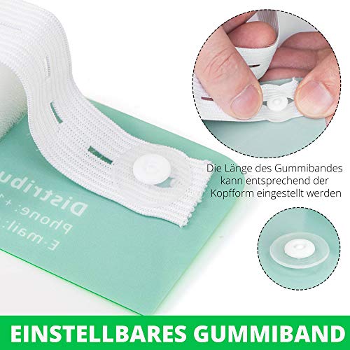 Lot de 10 Visières de Protection pour Le Visage et les Yeux,Couverture Complète en Plastique Anti-Buée Léger et Réglable pour éviter la salive, Les Gouttes Vert