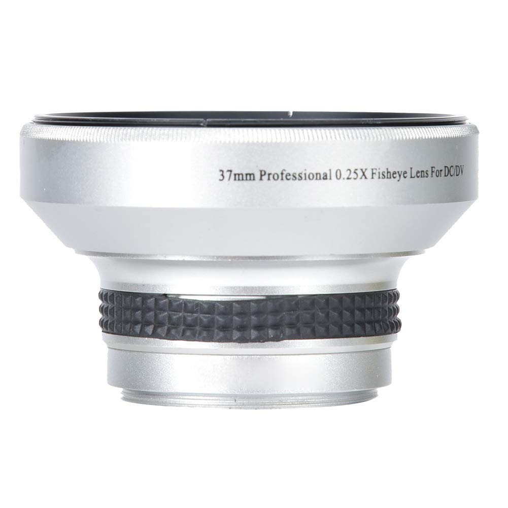 Silver 37mm 0.25X Super Fisheye Lens for Camera Lenses - Wider Picture Range, Strong Applicability