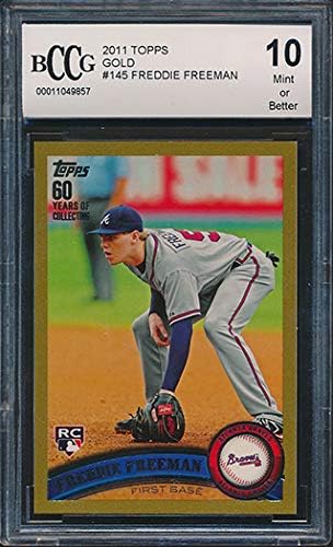 Amazon 2011 Topps Gold 2011 145 Freddie Freeman Rookie Card 