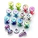 PiercingJ 14pcs Mixed Colors Punk Acrylic Screw Tunnel Stretcher Ear Stretching Kit 12g 8g 6g 4g 2g 0g 00g 1/2