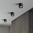 OKELI Hallway Light Flush Mount Modern LED Ceiling Light Fixtures for Kitchen Entryway, 20W 4000K Dimmable Close to Ceiling Lighting, 4.6'' Cylinder Ceiling Lamps for Dining Room Living Room, 3 Pack